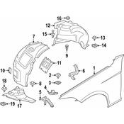 BMW Fender Bracket - Genuine BMW 41357329540