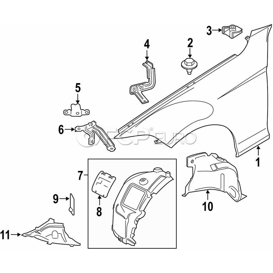 BMW Fender Bracket - Genuine BMW 41358067657 | FCP Euro