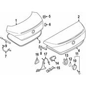 BMW Deck Lid Hinge - Genuine BMW 41627175303
