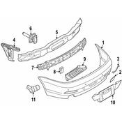 BMW Mount Bumper Rear Centre - Genuine BMW 51127038195