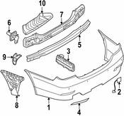 BMW Mount Bumper Rear Right - Genuine BMW 51127178186
