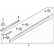 BMW Rocker Panel Molding Clip - Genuine BMW 51127488348