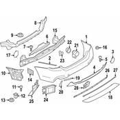 BMW Reinforcement Bumper Rear Bottom (M) - Genuine BMW 51128054289