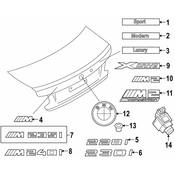 BMW Deck Lid Emblem - Genuine BMW 51128062191