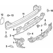 BMW Bumper Cover Support Rail - Genuine BMW 51128077819