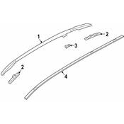 BMW Roof Molding - Genuine BMW 51133413250