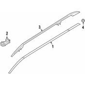 BMW Roof Luggage Carrier Side Rail - Genuine BMW 51135A34E62