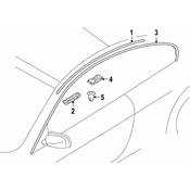 BMW Roof Molding - Genuine BMW 51137145189