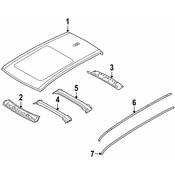 BMW Roof Moulding Right - Genuine BMW 51137250398