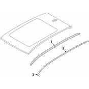 BMW Roof Luggage Carrier Side Rail - Genuine BMW 51137356434