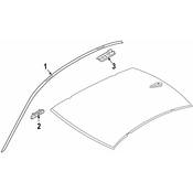BMW Roof Drip Molding - Genuine BMW 51137443692