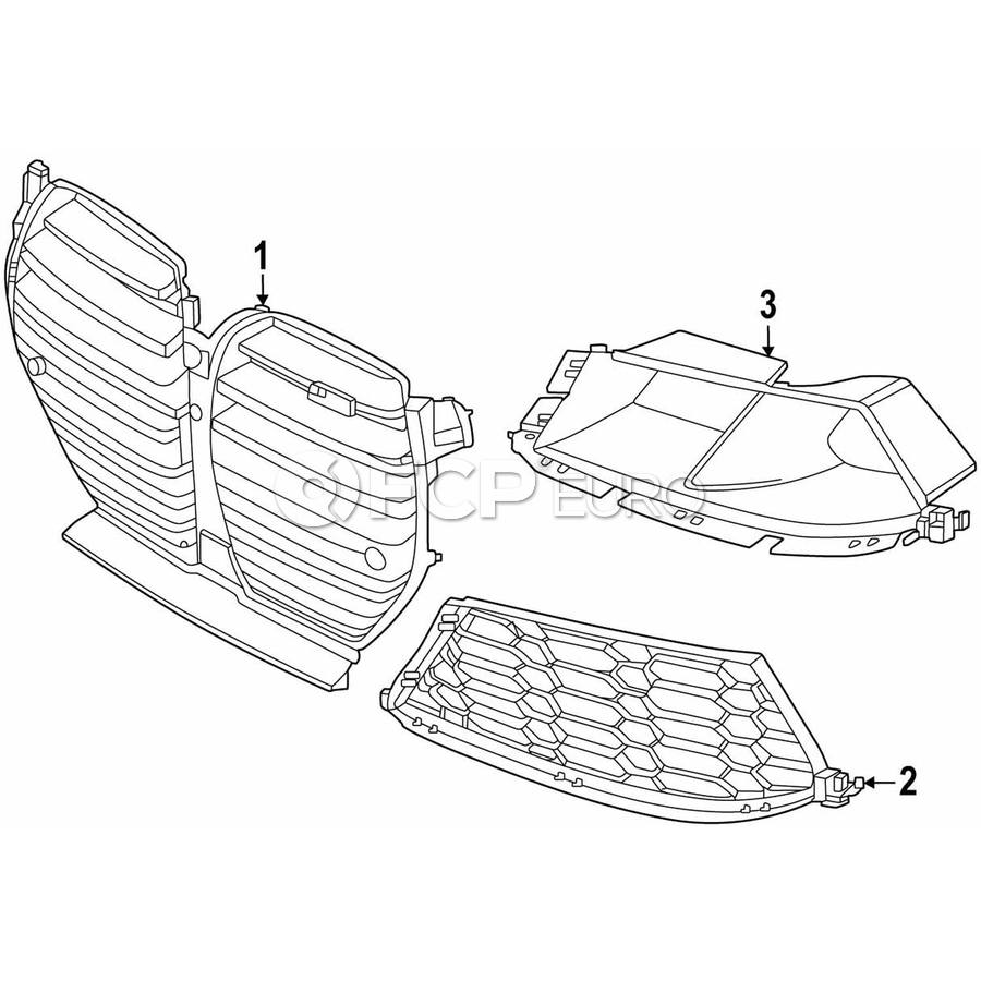 BMW Grille - Genuine BMW 51138081144 | FCP Euro