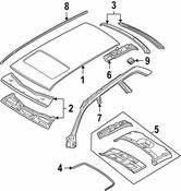 BMW Roof Drip Molding - Genuine BMW 51138193207