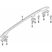 BMW Base Roof Railing Centre Left - Genuine BMW 51138269151
