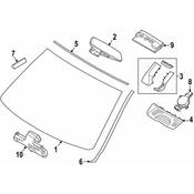 BMW Windshield Molding - Genuine BMW 51139880519