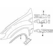 BMW Emblem Adhered Right (4 6Is) - Genuine BMW 51147056056