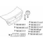 BMW Emblem Adhered Rear (335D) - Genuine BMW 51147074726