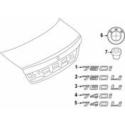 BMW Lettering (740I) - Genuine BMW 51147187123