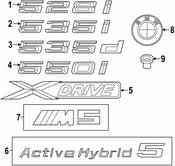 BMW Lettering (550I) - Genuine BMW 51147219541