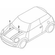 MINI Hood Decal - Genuine MINI 51147281522
