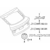 BMW Trunk Lid Badge - Genuine BMW 51147340321
