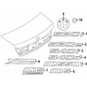 BMW Deck Lid Emblem - Genuine BMW 51147418524
