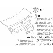 BMW Deck Lid Emblem - Genuine BMW 51147423788