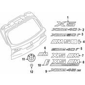 BMW Hatch Emblem - Genuine BMW 51147424395