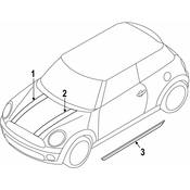 Mini Hood Decal - Genuine Mini 51147440683