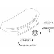 BMW Deck Lid Emblem - Genuine BMW 51147458229