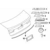 BMW Deck Lid Emblem - Genuine BMW 51148084165