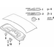 BMW Emblem Adhered Rear - Genuine BMW 51148136272