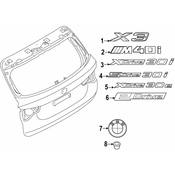 BMW Hatch Emblem - Genuine BMW 51148737325