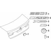 BMW Deck Lid Emblem - Genuine BMW 51149491009