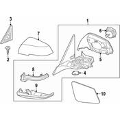 BMW Door Mirror Cover - Genuine BMW 51167461433