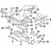 BMW Cover Centre Console (Silverstone) - Genuine BMW 51167897852
