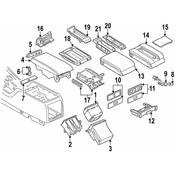BMW Left Center Armrest Tray - Genuine BMW 51168161595