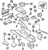 BMW Cover Centre Console (Black) - Genuine BMW 51168196901