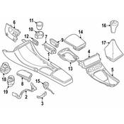 BMW Centre Console Cubby Right (P1Sp Sportrot) - Genuine BMW 51168262724