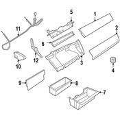 BMW Cover Glovebox Leather Upper (Black) - Genuine BMW 51169122122