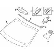 BMW Interior Rear View Mirror Cover - Genuine BMW 51169323835