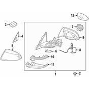BMW Door Mirror Cover - Genuine BMW 51169465511