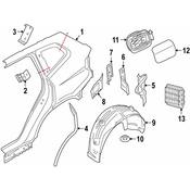 BMW Fuel Filler Housing - Genuine BMW 51177440018