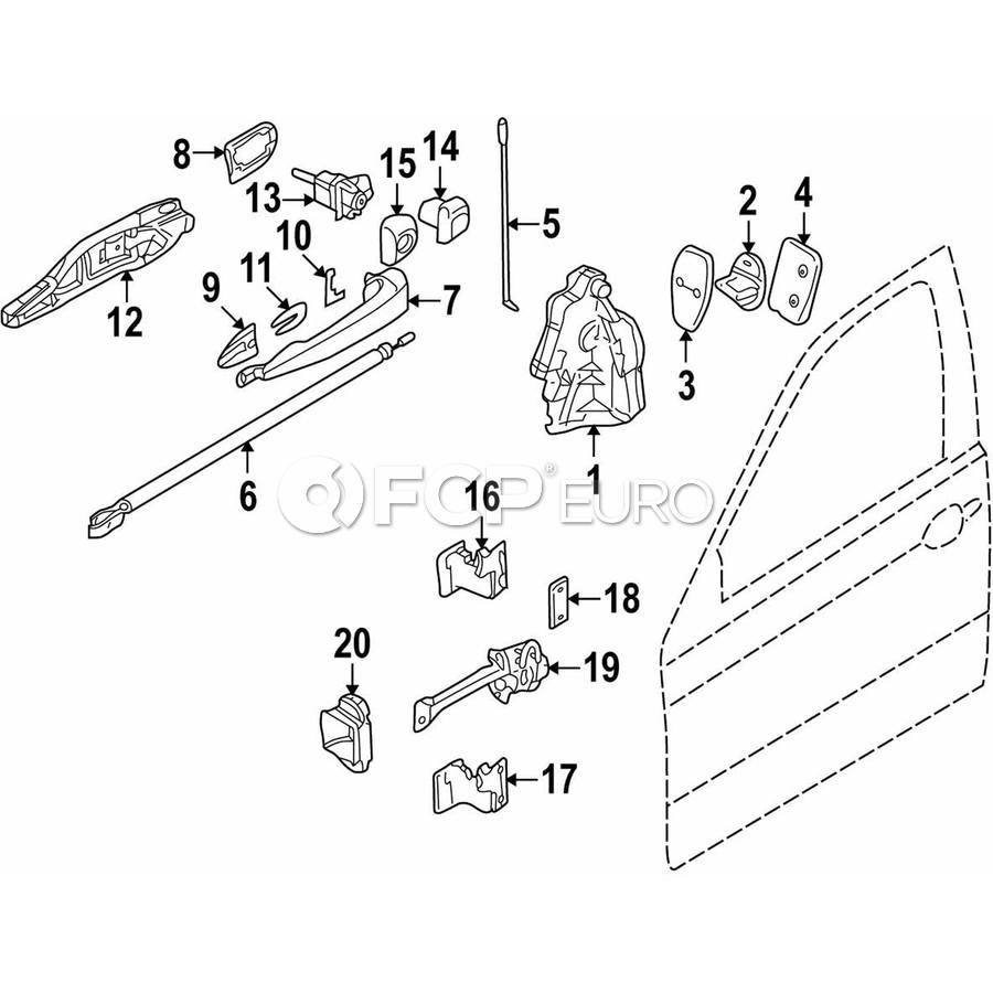 BMW Exterior Door Handle Cover - Genuine BMW 51217002276 | FCP Euro