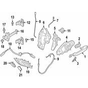 BMW Door Latch Cable - Genuine BMW 51217435587