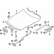 BMW Hood Catch End Support - Genuine BMW 51237172093