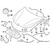 BMW Hood Release Cable - Genuine BMW 51237367536