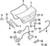 BMW Deck Lid Release Cable (128i 135i) - Genuine BMW 51247177762