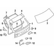 BMW Wedging Rear Lid Left - Genuine BMW 51247211235