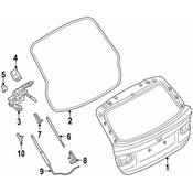 BMW Bracket Gas Press.Spring Right - Genuine BMW 51247263100